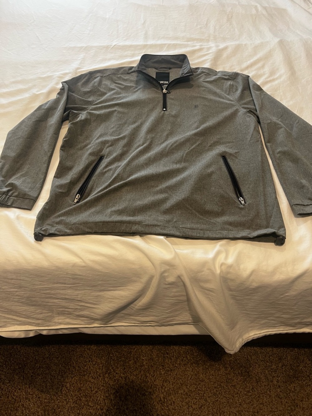 Linksoul Men's Gray Half-Zip Windbreaker